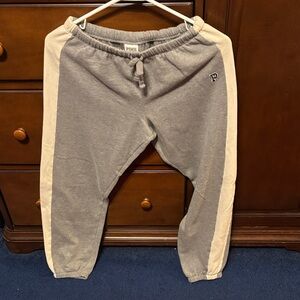 PINK Victoria's Secret Gray and Cream Joggers